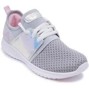 imageNautica Kids Girls Metallic Fashion Sneaker LaceUp Athletic Running Shoe I kappil I Big Kid  Little Kid  ToddlerSilver