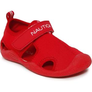 imageNautica Kids Protective Water ShoeClosedToe Sport Sandal Boy  Girl Big KidLittle KidToddlerRed Small Mesh