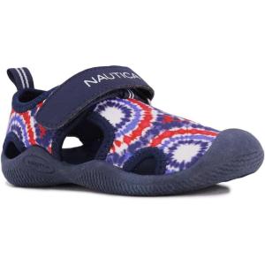 imageNautica Kids Protective Water ShoeClosedToe Sport Sandal Boy  Girl Big KidLittle KidToddlerRed White Blue Tie Dye