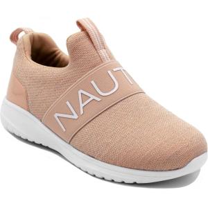 imageNautica Youth Girls SlipOn Athletic Sneakers  Stylish Running and Tennis Shoes for Little and Big KidsApricot Sparkle