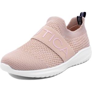 imageNautica Youth Girls SlipOn Athletic Sneakers  Stylish Running and Tennis Shoes for Little and Big KidsBlush Mesh