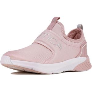 imageNautica Youth Girls SlipOn Athletic Sneakers  Stylish Running and Tennis Shoes for Little and Big KidsLight Mauve Neo Silver