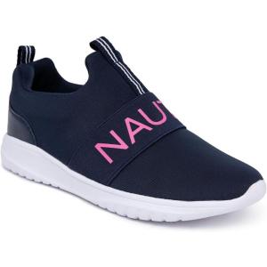 imageNautica Youth Girls SlipOn Athletic Sneakers  Stylish Running and Tennis Shoes for Little and Big KidsNavyPink