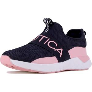 imageNautica Youth Girls SlipOn Athletic Sneakers  Stylish Running and Tennis Shoes for Little and Big KidsTuvanavy Peony Pink