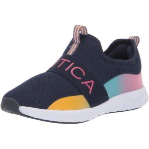 imageNautica Youth Girls SlipOn Athletic Sneakers  Stylish Running and Tennis Shoes for Little and Big KidsTuvanavy Rainbow