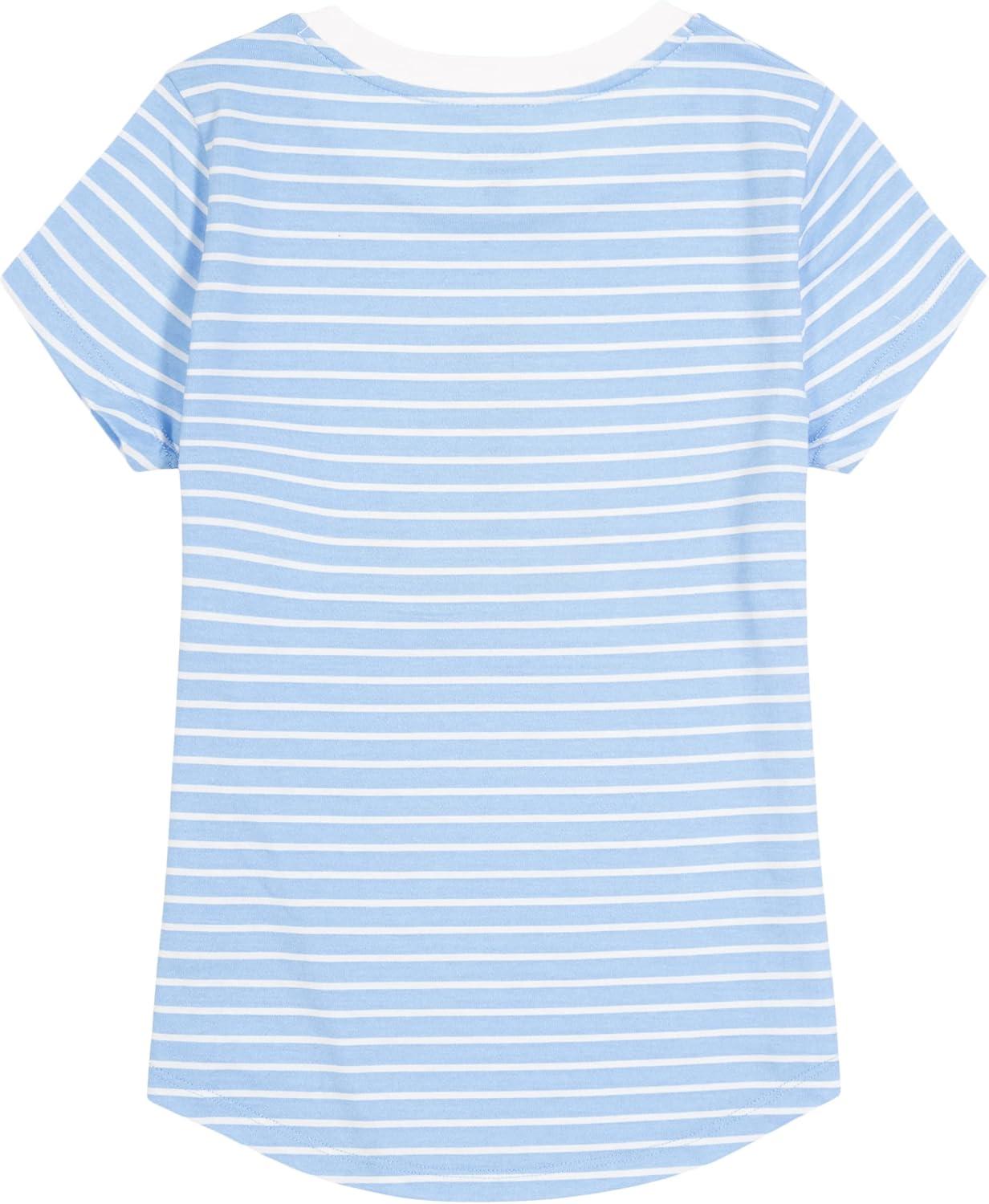 imageNautica Girls Short Sleeve TShirt with Flip Sequin Design Cotton Tee with Tagless InteriorAlaska Blue Anchor
