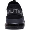 imageNAUTICA Kids Casual Air Bubble Fashion Sneakers Walking ShoesLightweight Joggers BoysGirls Bungee SlipOnLace Up Little KidBig KidBlack Monosteam Rock