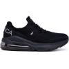 imageNAUTICA Kids Casual Air Bubble Fashion Sneakers Walking ShoesLightweight Joggers BoysGirls Bungee SlipOnLace Up Little KidBig KidBlack Monosteam Rock