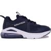 imageNAUTICA Kids Casual Air Bubble Fashion Sneakers Walking ShoesLightweight Joggers BoysGirls Bungee SlipOnLace Up Little KidBig KidNavy White