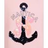 imageNautica Girls Long Sleeve Fleece Sweatshirt DressCoral Blush Sequin