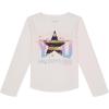 imageNautica Girls Long Sleeve Graphic TShirt Flip Sequin and Glitter EmbellishmentsBright White Star