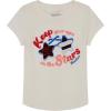 imageNautica Girls Short Sleeve TShirt with Flip Sequin Design Cotton Tee with Tagless InteriorBright White Stars