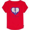 imageNautica Girls Short Sleeve TShirt with Flip Sequin Design Cotton Tee with Tagless InteriorNautica Red Anchor