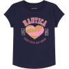 imageNautica Girls Short Sleeve TShirt with Flip Sequin Design Cotton Tee with Tagless InteriorPeacoat Heart Shine