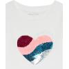imageNautica Girls Short Sleeve TShirt with Flip Sequin Design Cotton Tee with Tagless InteriorWhite Sequin Heart