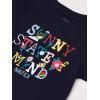 imageNautica Girls Short Sleeve TShirt with Fun Graphic Design Cotton Tee with Tagless InteriorNavy Sunny State