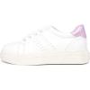 imageNautica Girls Sneakers  LaceUp Tennis Shoes Casual ampamp Comfortable for ToddlersToddler Little Kids ampamp Big Kids PlatformRegularWhite Iridescent Pinkvalenia