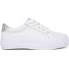 imageNautica Girls Sneakers  LaceUp Tennis Shoes Casual ampamp Comfortable for ToddlersToddler Little Kids ampamp Big Kids PlatformRegularWhite Iridescentplatform