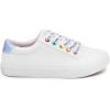 imageNautica Girls Sneakers  LaceUp Tennis Shoes Casual ampamp Comfortable for ToddlersToddler Little Kids ampamp Big Kids PlatformRegularWhite Multi