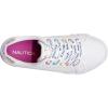 imageNautica Girls Sneakers  LaceUp Tennis Shoes Casual ampamp Comfortable for ToddlersToddler Little Kids ampamp Big Kids PlatformRegularWhite Multi