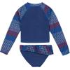 imageNautica Girls TwoPiece Rashguard Swimsuit Set UPF 50 Sun Protection QuickDry Bathing SuitTwilight Blue Sea
