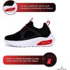 imageNautica Kids Athletic SlipOn Sneakers  Comfortable Bungee Running Shoes for Boys and Girls  Stylish and Supportive Footwear for Active Kids Big KidLittle KidToddlerBlack Redsplash