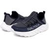 imageNautica Kids Athletic SlipOn Sneakers  Comfortable Bungee Running Shoes for Boys and Girls  Stylish and Supportive Footwear for Active Kids Big KidLittle KidToddlerGrey Navynolan