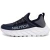 imageNautica Kids Athletic SlipOn Sneakers  Comfortable Bungee Running Shoes for Boys and Girls  Stylish and Supportive Footwear for Active Kids Big KidLittle KidToddlerGrey Navynolan