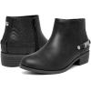 imageNautica Kids Girls Ankle Bootie With Side Buckle and Zipper Dress Boot For Youth ampamp Toddler ToddlerLittleBig KidsAnper Black