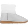 imageNautica Kids Girls Boot With Sherpa Fur For Snow And WinterWarm Ankle Slipper Bootie Big Kid  Little Kid  ToddlerGrey Shimmer Silver