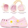 imageNautica Kids Girls Clogs Slip On Platform Slides Garden Shoes Water Sandals Beach Slipper for Children Indoor OutdoorPink Flower
