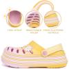 imageNautica Kids Girls Clogs Slip On Platform Slides Garden Shoes Water Sandals Beach Slipper for Children Indoor OutdoorPink Yellow