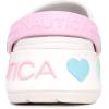 imageNautica Kids Girls Clogs Slip On Platform Slides Garden Shoes Water Sandals Beach Slipper for Children Indoor OutdoorWhite Pastel