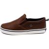 imageNautica Kids SlipOn Sneakers  Casual LowTop Shoes for Boys and Girls  Comfortable Athletic Style for School Play and Everyday Wear  ToddlerLittle KidBig Kid SizesBrown Smooth