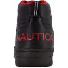 imageNautica Kids Sneaker LaceUp Fashion Shoe with BootLike High Top Design for Boys and Girls Big KidLittle Kid Sizes  HorizonBlack Monochrome