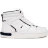 imageNautica Kids Sneaker LaceUp Fashion Shoe with BootLike High Top Design for Boys and Girls Big KidLittle Kid Sizes  HorizonZiglerwhite Smooth