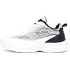 imageNautica Kids Sneakers for Boys ampamp Girls  Max Cushion Fashion Running ampamp Walking Shoes LaceUpBungee ToddlerLittle KidBig KidWhite Blue Red