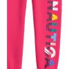 imageNautica girls Logo Sweatpants Fleece Joggers With Ribbed Cuffs ampamp Functional Side PocketsBeetroot Purple