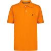 imageNautica Boys Short Sleeve Anchor Polo Button Closure Soft ampamp Comfortable Pique FabricPersimmon