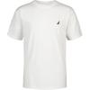 imageNautica Boys Short Sleeve Solid Crew Neck TShirt Soft Comfortable Relaxed FitWhite