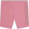 imageNautica Girls Active Bike Shorts Soft ampamp Stretchy Spandex with Flat Waistband ampamp Logo DesignPink Heart