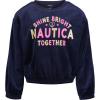 imageNautica Girls Fleece Popover Crewneck SweatshirtVelour Peacoat