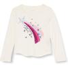 imageNautica Girls Long Sleeve Graphic TShirt Flip Sequin and Glitter EmbellishmentsEggnog We Shine