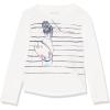 imageNautica Girls Long Sleeve Graphic TShirt Flip Sequin and Glitter EmbellishmentsWhite Paint