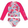 imageNautica Girls TwoPiece Rashguard Swimsuit Set UPF 50 Sun Protection QuickDry Bathing SuitBeetroot Floral Fruit