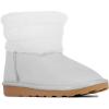 imageNautica Kids Girls Boot With Sherpa Fur For Snow And WinterWarm Ankle Slipper Bootie Big Kid  Little Kid  ToddlerGrey Shimmer Silver
