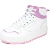 imageNautica Kids Sneaker LaceUp Fashion Shoe with BootLike High Top Design for Boys and Girls Big KidLittle Kid Sizes  HorizonWhite Pink Metallic