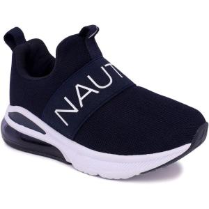 imageNAUTICA Kids Boys Girls Air Bubble Sneaker Athletic Running Shoe with StrapBungee ToddlerLittle KidsMattoon Air Navy