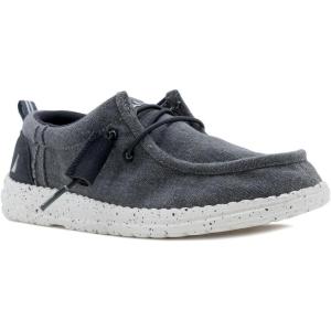 imageNAUTICA Kids Boys Youth Comfort Loafers LaceUp Boat Shoe Lightweight Casual Stretch SneakerLittle KidBig Kid RushfordBlack Wash