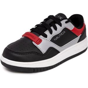 imageNautica Boys LowTop Sneakers Basketball Tennis Shoes for Kids Outdoor School Running Shoes  Sizes for Big KidLittle KidBlack